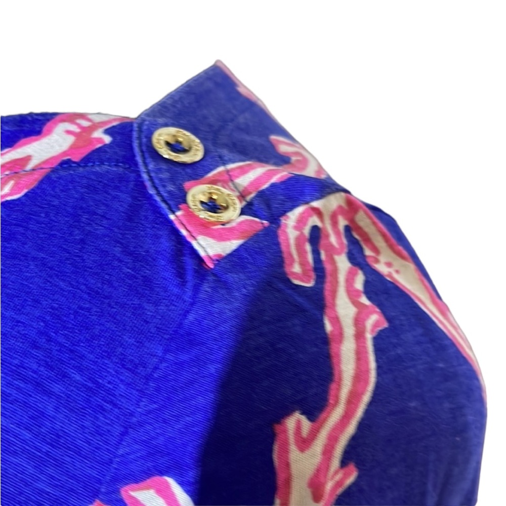 Lilly Pulitzer blue with pink shirt. Size M - Picture 3 of 9